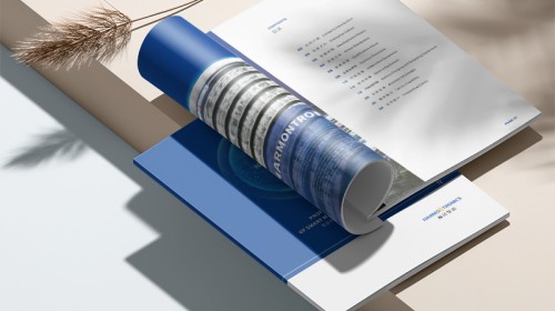 科技公司宣傳冊范例：光效粒子背景的高效設(shè)計(jì)方案